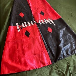 Harley Quinn Red and Black Cape